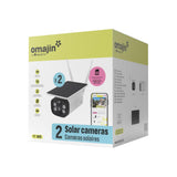 OMAJIN by Netatmo, 2 x Cámara Vigilancia Solar Exterior Inalámbrica, con Batería, Visión noct 1080P, Sirena 105dB, Detección Humana/Movimiento/Sonido, Audio bidireccional, SD/Cloud, IP55, OBU-2OSC