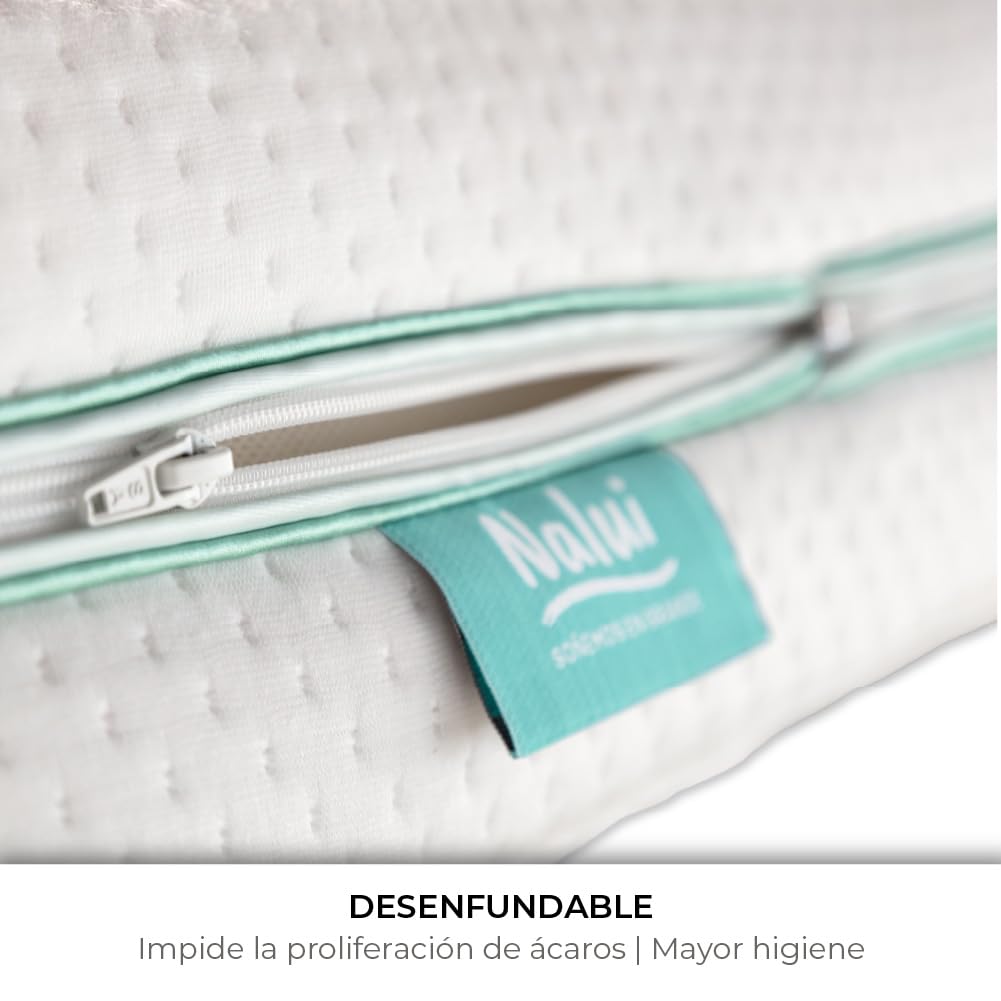 Nalui - Colchón Cuna Desenfundable 70x140cm Baby One con Núcleo Adapt Foam Suave, Transpirable y Acolchado Termorregulador. Hipoalergénico | Certificado Oeko-Tex® | Altura ± 12cm | Hecho en España