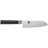 KAI Shun Classic pequeño Santoku 14 cm longitud de la hoja - First Touch - cuchillo de Damasco 32 capas núcleo VG MAX - 61 (±1) HRC - mango de madera Pakka - cuchillo de cocina japonés forjado