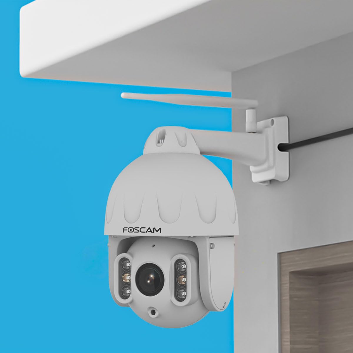 Foscam SD8P WLAN ?berwachungskamera Wei? 8MP (3840x2160), Dualband-WLAN, Schwenk- und Neigefunktion, 4x optischer Zoom (SD8P-W)