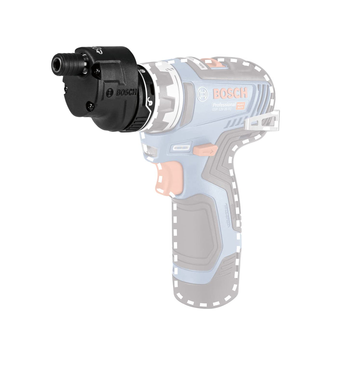 Bosch Professional 12V System GSR 12V-35 FC - Atornillador a batería (Brushless, 35 Nm, 5 cabezales FlexiClick, 2 baterías x 3.0 Ah, en L-BOXX)