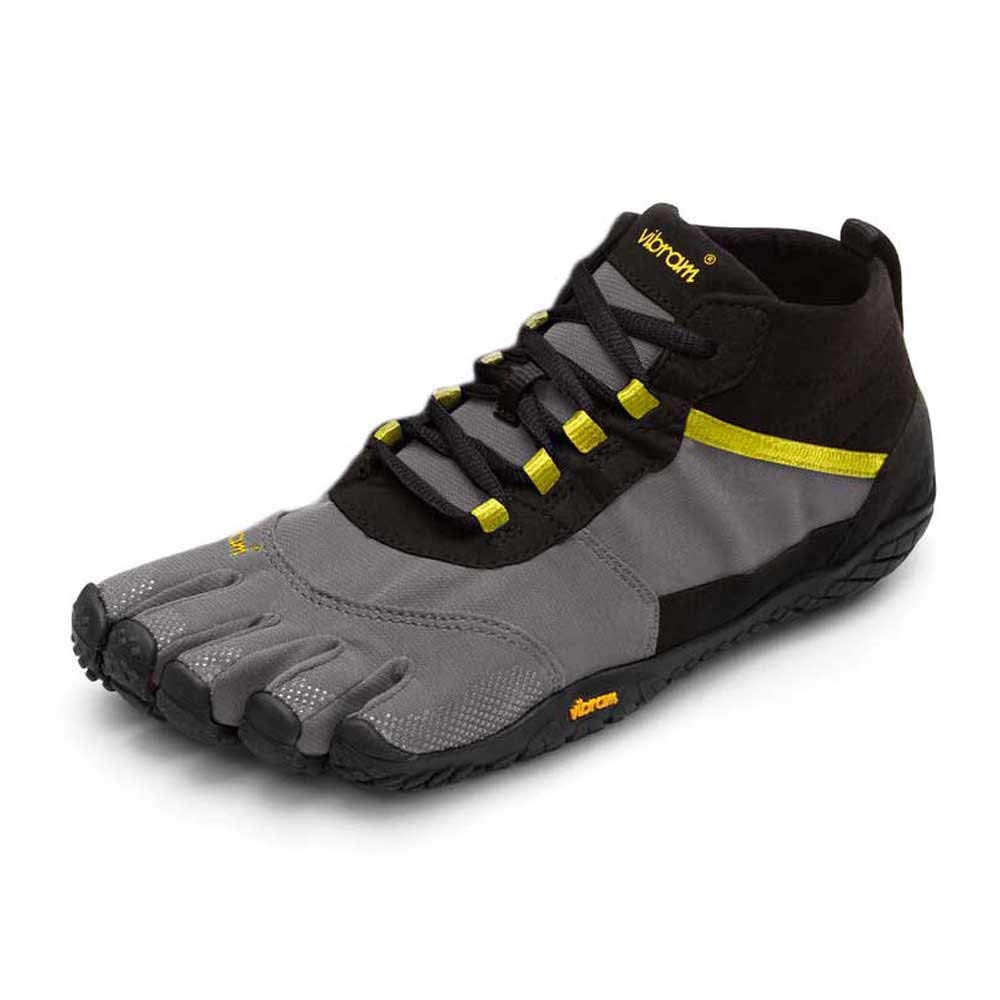 Vibram V-Trek, Zapatillas Mujer, Negro/Gris/Citronelle, 36 EU