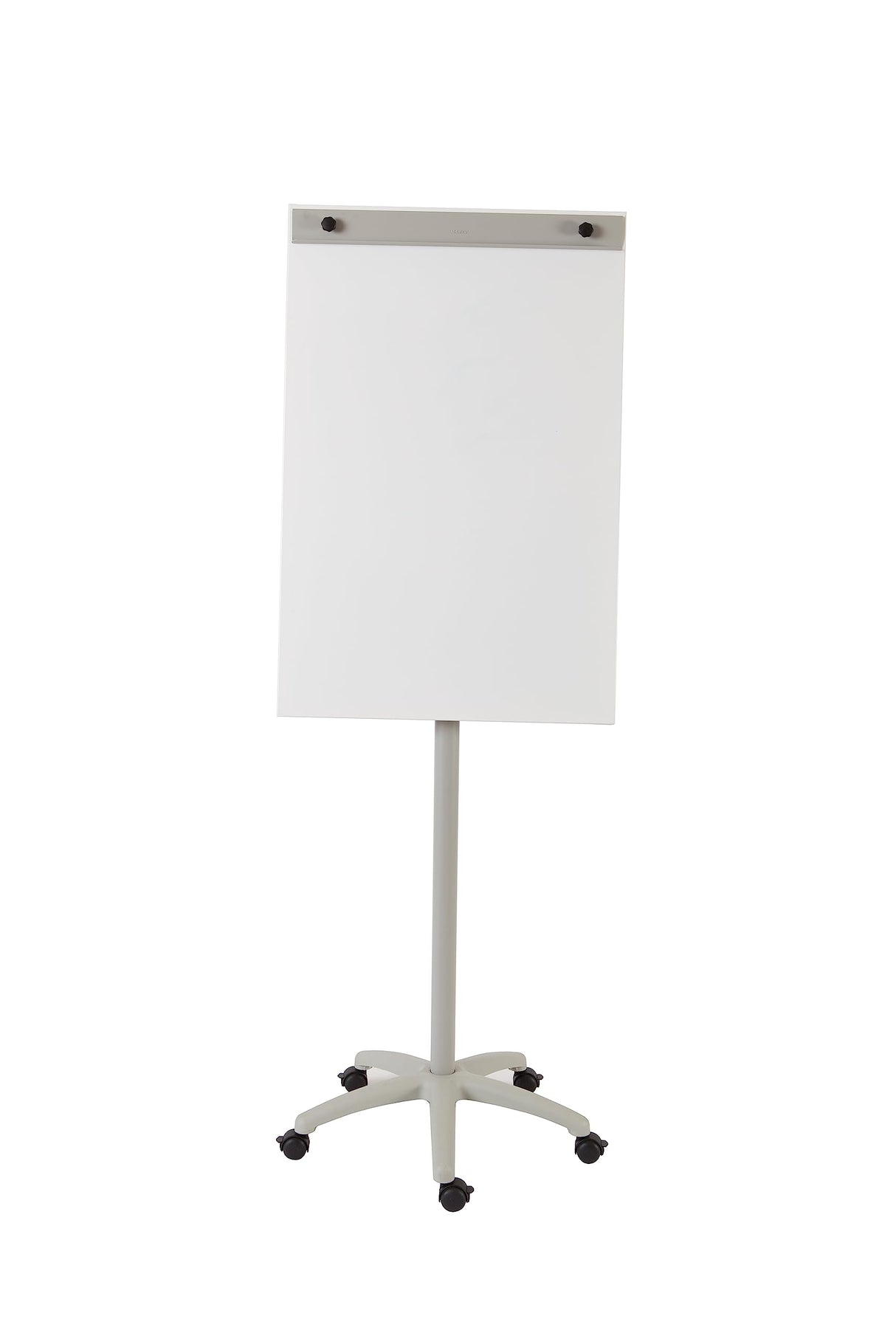 Rocada, Flipchart - Soporte sobre ruedas, 67 x 62 x 181 cm, rotafolio económico con soporte para papel y base de estrella, se limpia en seco, color blanco