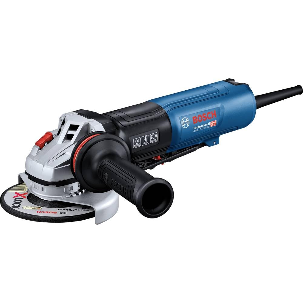 Bosch Professional GWS 17-125 PSB - Amoladora angular ( Ø 125 mm, 1700W, hombre muerto, vel. regulable 2800 - 11500 rpm, freno)