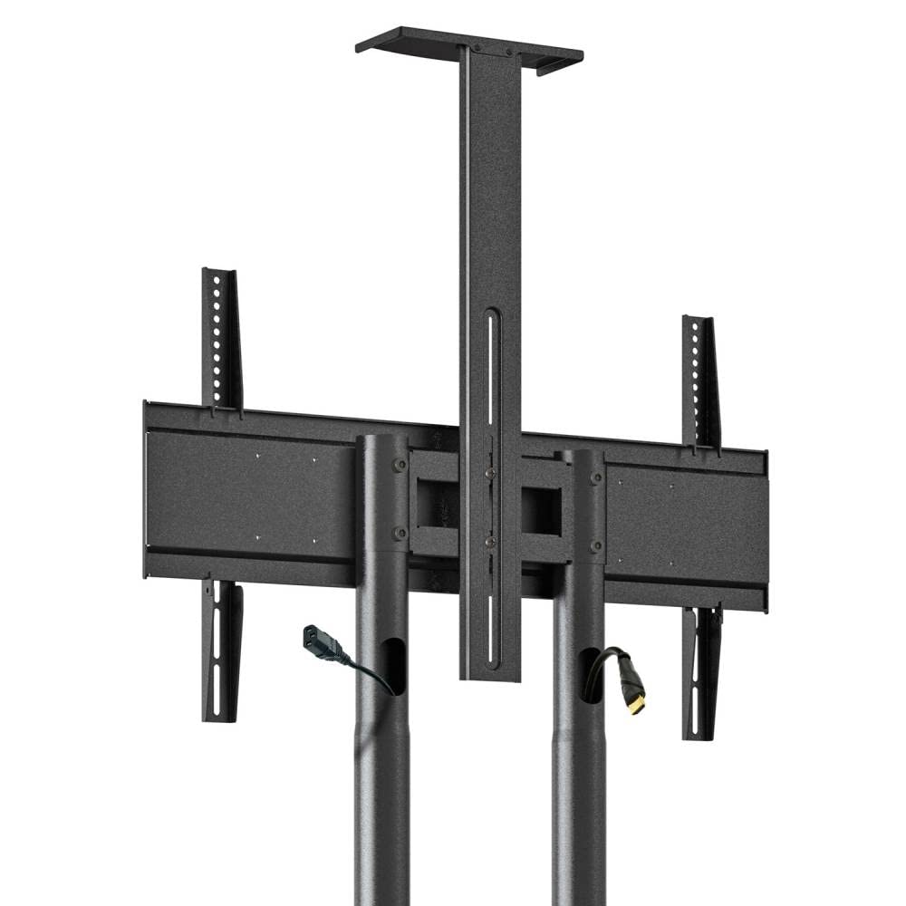 Ergosolid AVA1800B - Soporte móvil para televisor LCD, LED y televisores de 55 a 80 Pulgadas (35 a 20 cm), Color Negro