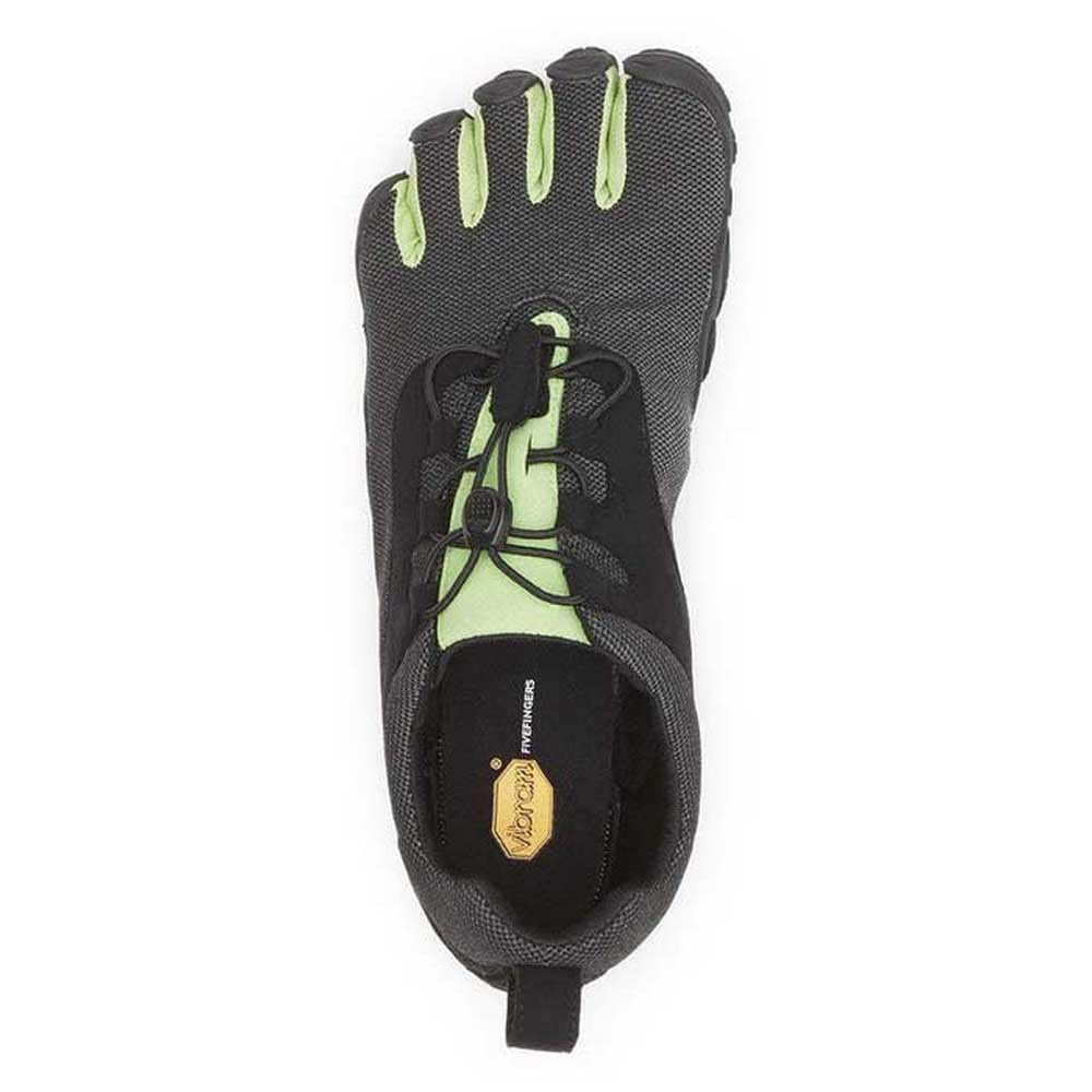 Vibram Fivefingers V-Run Retro para Hombre, Negro, Verde, Negro, 12-12.5