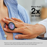 3M Littmann Cardiology IV Fonendoscopio para diagnóstico, campana de acabado estándar, tubo negro y vástago y auricular de acero inoxidable, 68,5 cm, 6152