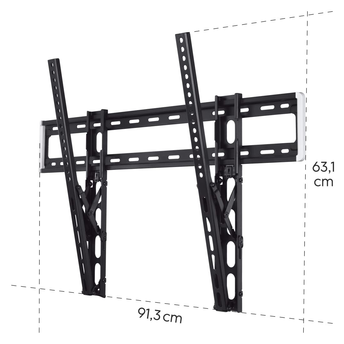 Hama | Soporte de Pared para TV de 46" a 100" (Soporte inclinable +0/-12° de Pared, Pantallas de hasta 191cm, Carga máx de 75kg, VESA 800 x 600)