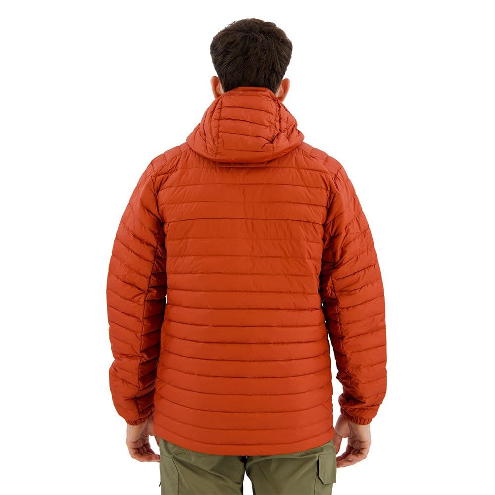 Columbia Silver Falls Hooded Jacket, Chaqueta Acolchada Con Capucha para Hombre, Warp Red, Talla M