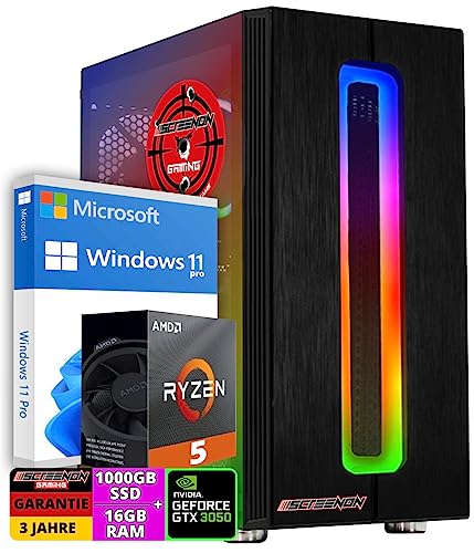 ScreenOn PC Gaming Ryzen 5 5600G • NVIDIA RTX 3050 8Gb grafische kaart • 16Gb RAM DDR4 3200mhz • 1000GB m.2 • Windows 11 Pro • WiFi 300mbps • Gamer-pc