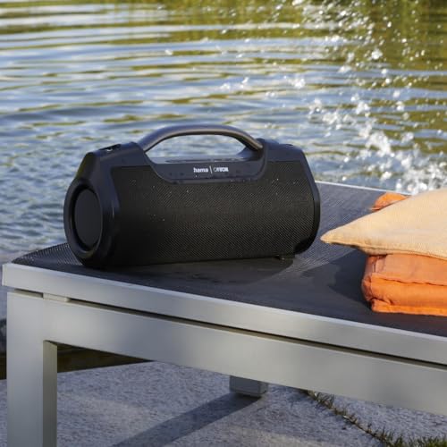 Hama Altavoz Bluetooth, Exterior, 60 W (Resistente al Agua IPX6, 12 Horas de duración de la batería, Pro Sound, Powerpack, Bluetooth USB, Caja de música Bluetooth, Caja de Fiesta Bluetooth, Altavoz