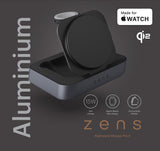 Zens Nightstand Magnetic Wireless Charger Pro 2, Cargador inalámbrico MagSafe y Qi 15 W para iPhone/Apple Watch/AirPods, Incluye Adaptador de Corriente de 20 W (EU/UK/US), Negro