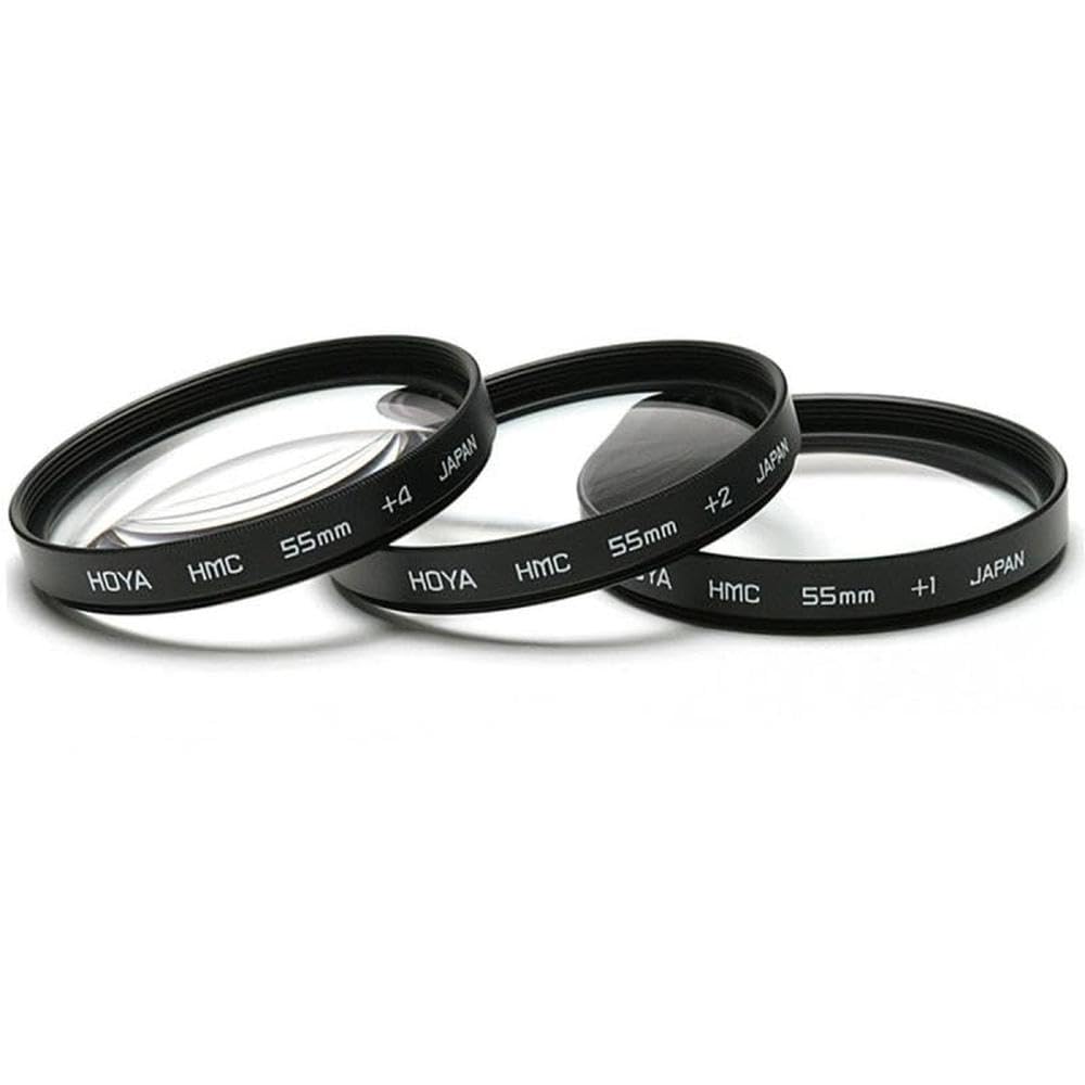 Hoya Close-up Kit - Juego de filtros para macro fotografía (+1, +2, +4, 72 mm) color negro