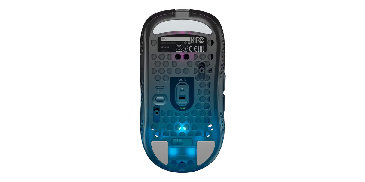 Xtrfy MZ1 Wireless, Ratón Inalámbrico Ultraligero de Gaming, 2.4 GHz RF, Forma Única para Apuntar de Manera Óptima, Iluminación RGB, Recargable, Negro