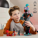 LEGO Minecraft 2 en 1 La Torre del Enderman - Juguete Modular Convertible en 2 Fortalezas - Figuras de Endermans, Endermitas y Portal de Inframundo - Regalo Gamer para Niños y Niñas de 9+ Años 21279