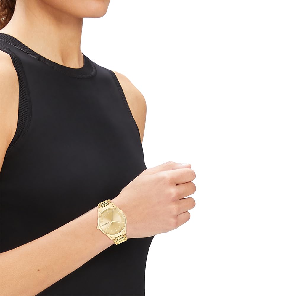 Calvin Klein Reloj Analógico de Cuarzo para Hombre y Mujer Colección Iconic con Pulsera de Acero Inoxidable