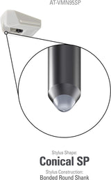 Audio-Technica VMN95SP Aguja SP 78rpm de reemplazo para serie VM95 Grey