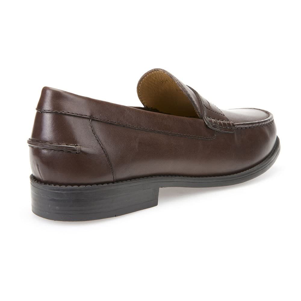 Geox U New Damon B, Mocasines Hombre, Marrón Dk Brown, 47 EU