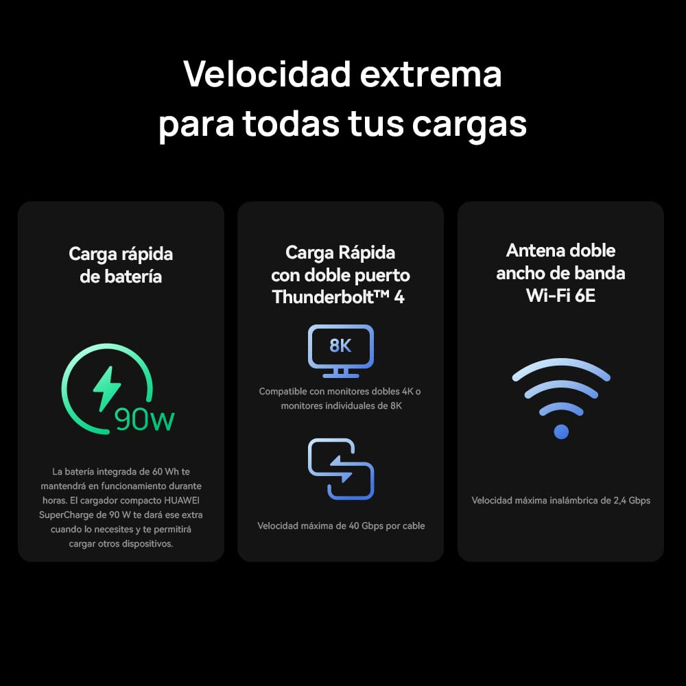 HUAWEI MateBook X Pro 2022 - Ordenador portátil, Pantalla táctil de 14.2" 3.1K (Intel Core i7-1260P, 16GB RAM, 1T SSD, Intel Iris Xe Graphics LPDDR5) Azul Tinta - Teclado QWERTY Español