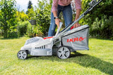 IKRA cortacésped eléctrico IERM 1638-1, 1600W, Altura de Corte 30-75mm, Anchura de Corte 38cm, Incl. Cuchilla de Repuesto