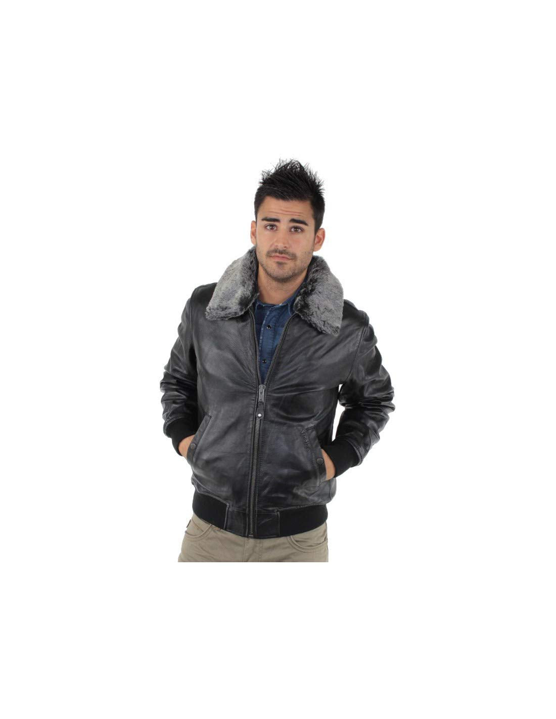 Schott NYC LC930D, Chaqueta para Hombre, Negro, M