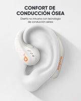 Soundcore by Anker AeroFit Pro Auriculares Bluetooth Inalámbricos de Conducción de Aire, Muy Cómodos, Ergonómicos, Ajuste Seguro, Sonido Rico con LDAC, Bluetooth 5.3, IPX5, 46H, Control con App