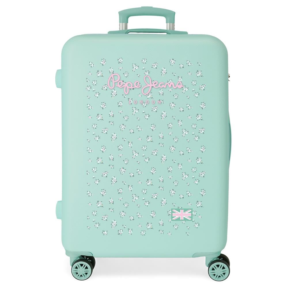 Pepe Jeans Nora Maleta Mediana Azul 46x65x23 cms Rígido 3 kgs Cierre de combinación Lateral ABS 3 kgs 56L by Joumma Bags