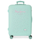 Pepe Jeans Nora Maleta Mediana Azul 46x65x23 cms Rígido 3 kgs Cierre de combinación Lateral ABS 3 kgs 56L by Joumma Bags