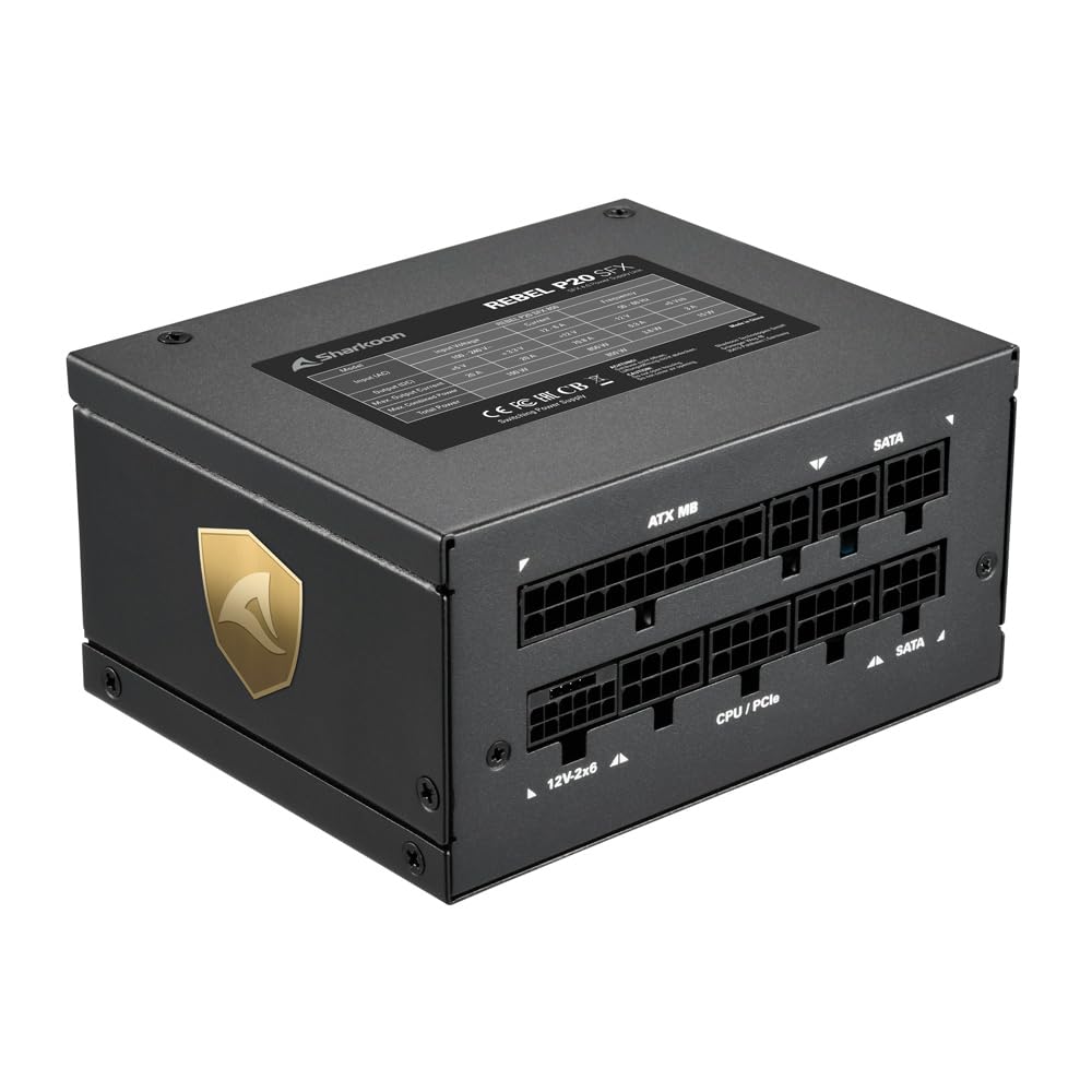 Sharkoon Rebel P20 SFX 1000W, Full Modular, Cybenetics Platinum