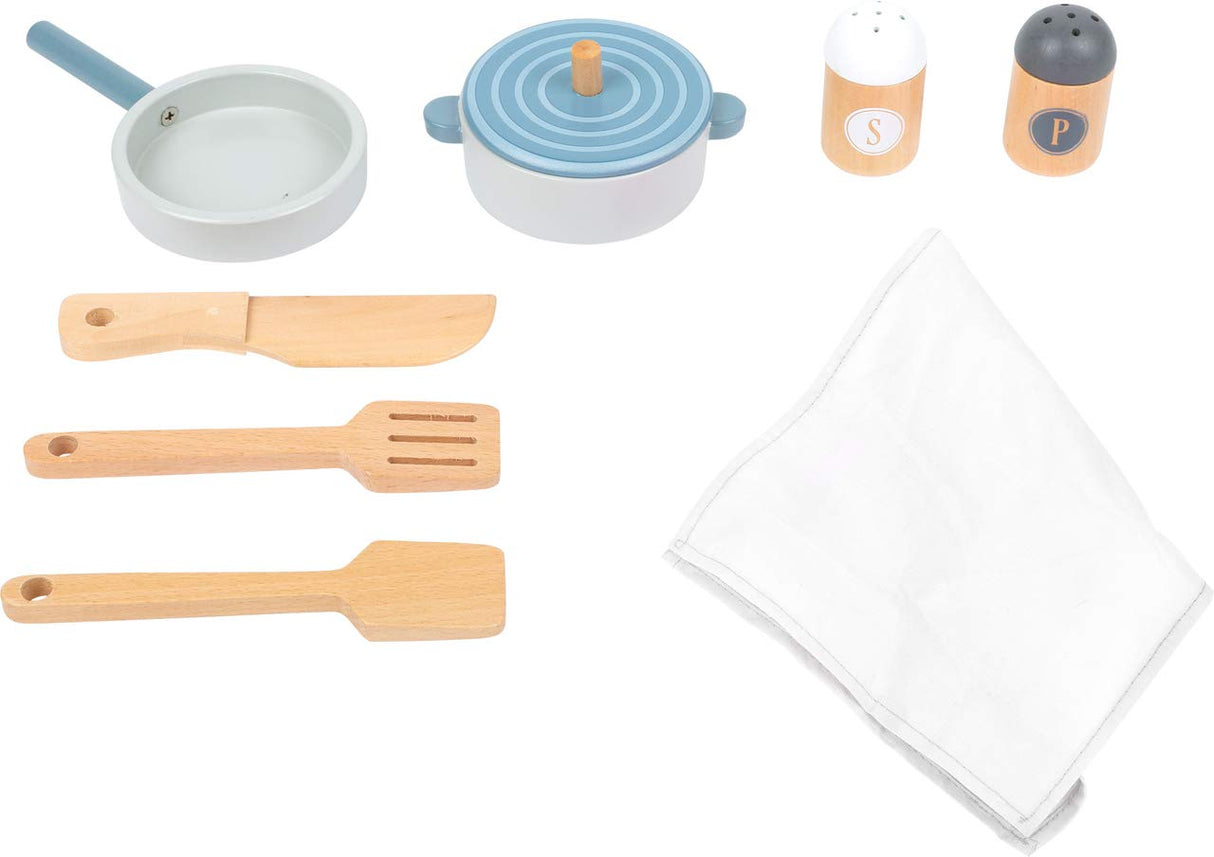 11465 Cocina infantil, Sueño de niña, small foot, de madera, cocina multifuncional, juego de rol , color/modelo surtido
