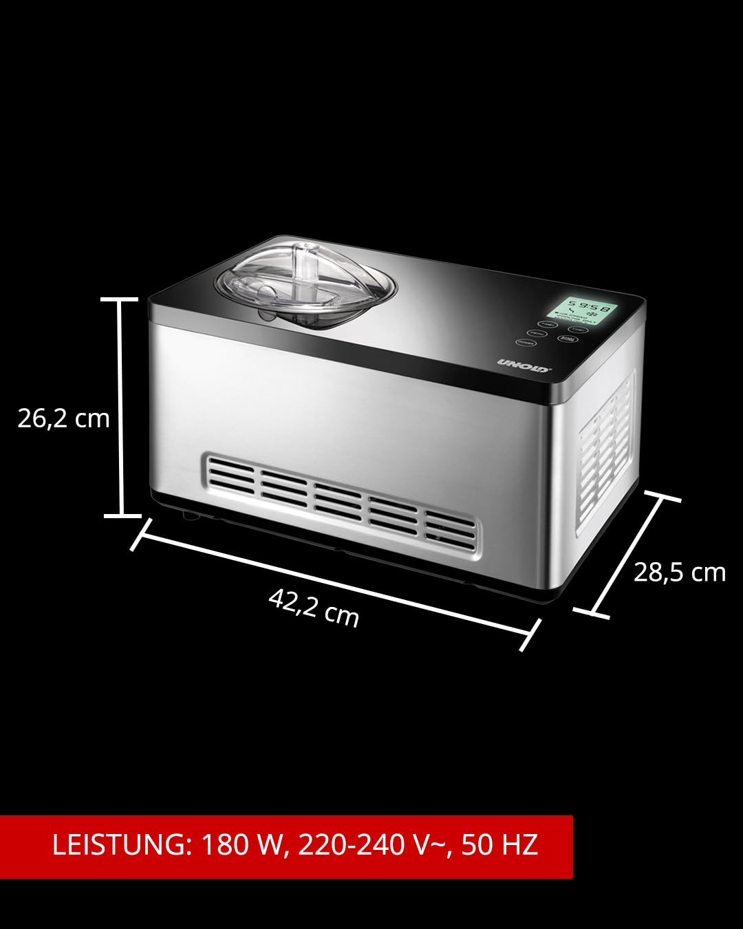 Unold Gusto - Heladera de 2 l, 180 W