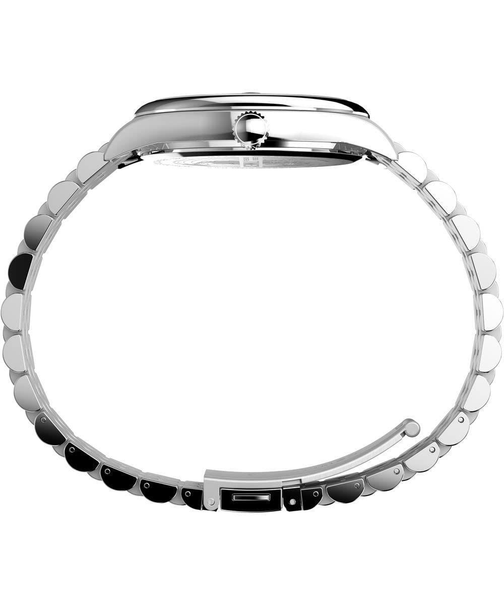 Timex Trend - Reloj de 41 mm de acero inoxidable para hombre, correa de acero inoxidable, esfera negra, caja de acero inoxidable TW2V67800