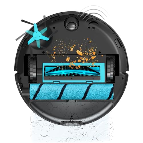 Cecotec Robot Aspirador Conga 12090 Twice Roller Home&Fill. Base de Autovaciado, Tanque Mixto, Láser Integrado, 4000 Pa, Autonomía 240', Fregado, Cepillo Multifunción, Cepillo Lateral, App