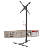 Barkan Soporte TV de Suelo para Pantallas de 13-65 Pulgadas, Giratorio e inclinación y Altura Ajustable, Acabado Brillante, TV Pie, Peso máximo 36Kg, hasta VESA 400x400