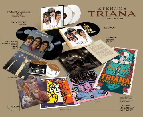 Eternos Triana BOX (4LP + DVD) + 4 Laminas + Poster + Slipmat + Postal Firmada [Vinilo]