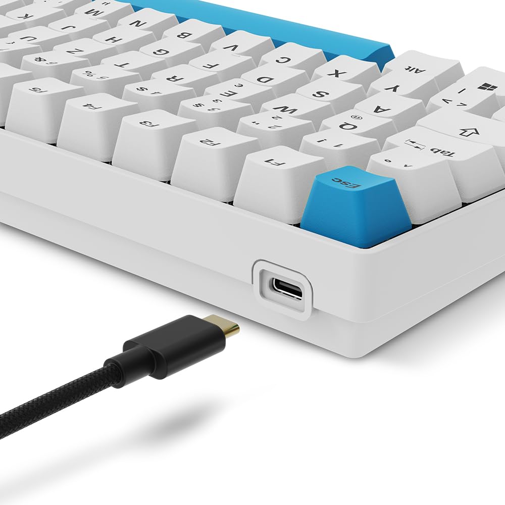 Sharkoon SGK50 S2 PBT Blanco RGB, Gateron GPRO Amarillo