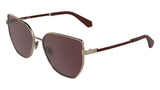 Calvin Klein Jeans Women's Sunglasses CKJ25209S - Rose Gold with Solid Wine Lens