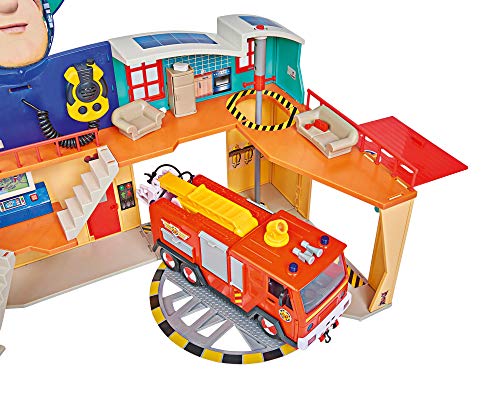 Simba Sam Mega 109251059 - Camión de Bomberos XXL con Figura de Sam, con luz, Sonido y Radio, para niños a Partir de 3 años, Exclusivo en Amazon