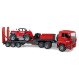 bruder 02774 - MAN TGA góndola baja con cargadora telescópica Manitou MLT 633, Vehículos, Góndola baja, Transportador, Camión, Cargadora sobre ruedas, Juguetes 3+ años