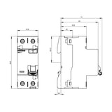 Siemens sentron - Interruptor diferencial tipo-f 40a 1+neutro 30ma 230v 2 módulos