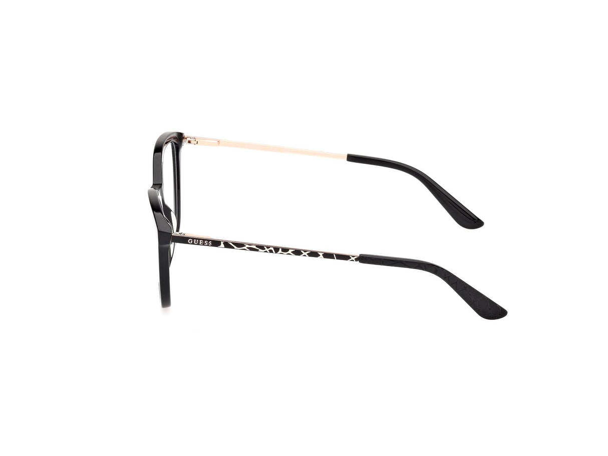 Guess Gu50171 Marcos para Gafas recetadas, 001 Negro Brillante, 55/17/145 para Mujer