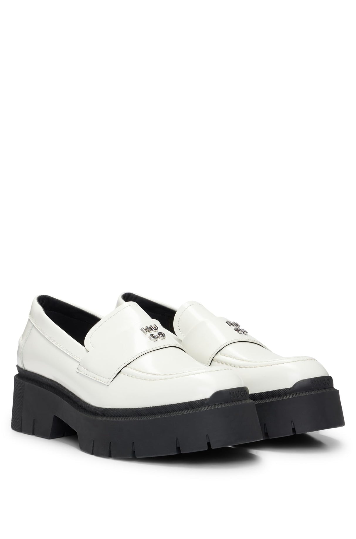 HUGO Kris_Loafer_BROF, Mocasines Planos Mujer, Natural, 36 EU