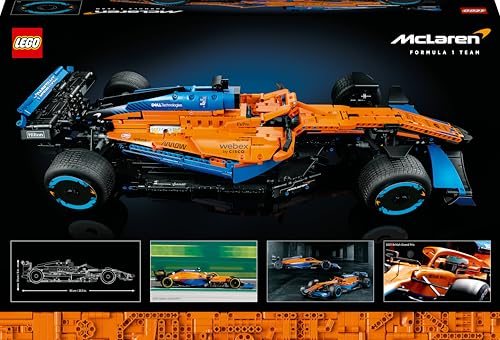LEGO 42141 Technic Coche de Carreras McLaren Formula 1, Maqueta de Construcción para Adultos, Deportes de Motor, Replica Deportivo F1 Coleccionable, Regalo para Hombres y Mujeres