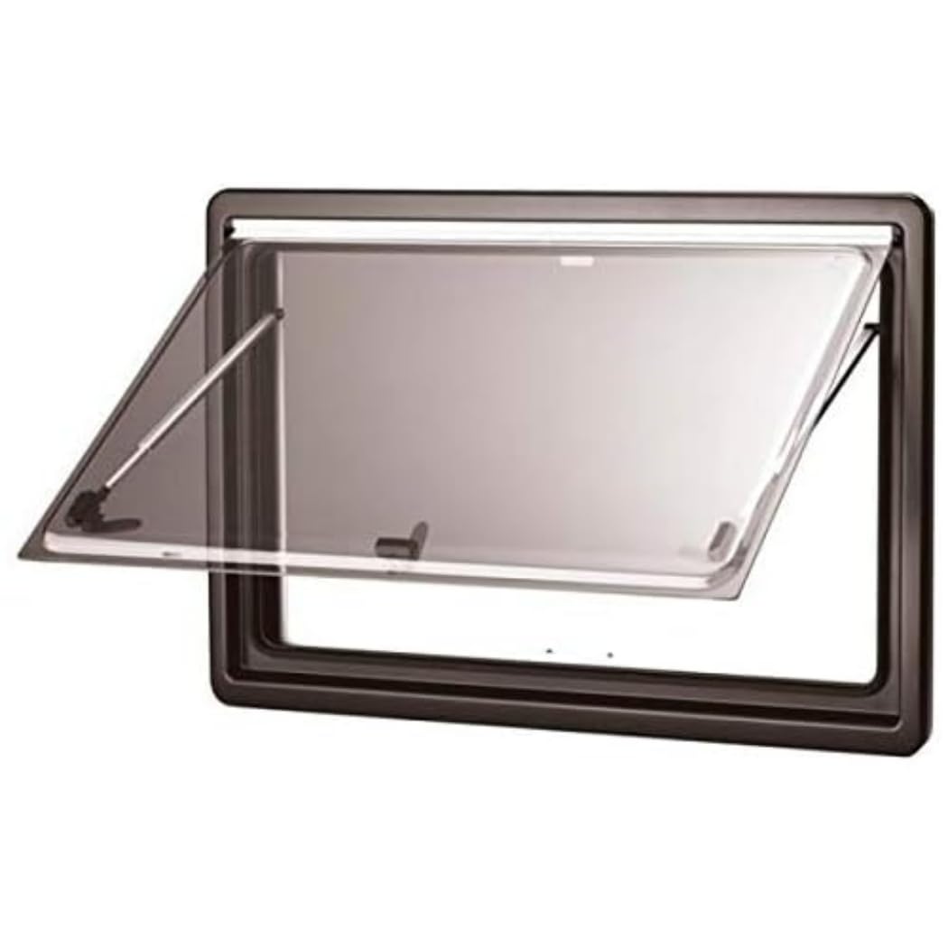 Seitz S4 9104100028 Ventana con bisagras, 900 x 500 mm, para caravanas y autocaravanas, con Bloqueo de Seguridad