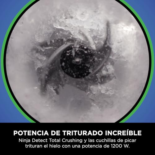 Ninja Detect Power Pro Batidora y Procesador de alimentos 3 en 1 (1200W), vaso de 680 ml y cuchilla para masa, ideal para mezclar, picar y batir, negro, TB401EU