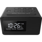 Panasonic RC-D8EG-K - Radio Despertador Digital Dab+, Pantalla Grande, Botón Snooze, Doble Temporizador, Carga de Smartphone con Puerto USB, Sleep Timer