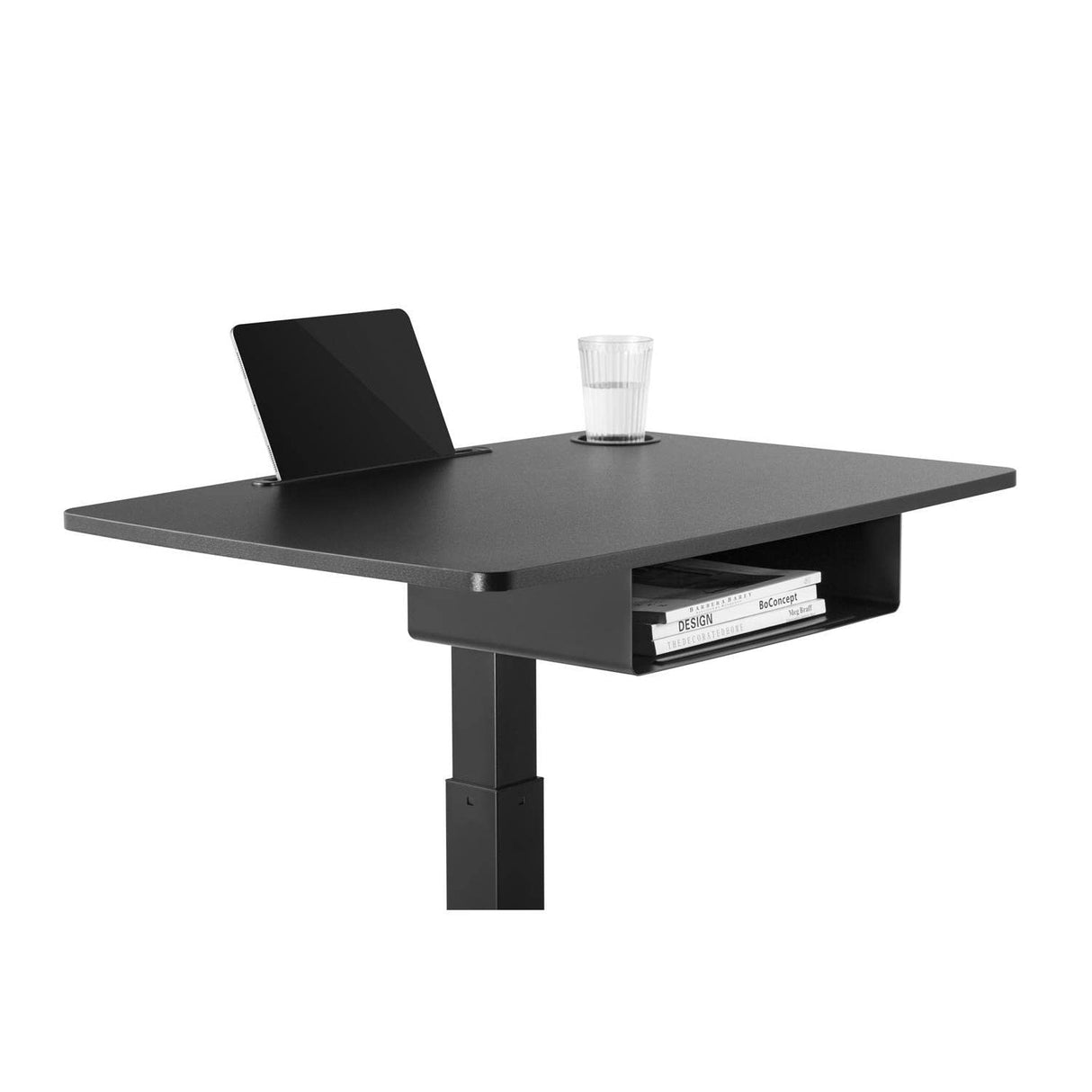 Maclean MC-903B Mesa para Portátil Regulable en Altura con Ruedas y un Cajón | Escritorio para Trabajar de Pie y Sentado | Altura Regulable hasta máx. 113cm, máx. 8 Kilos