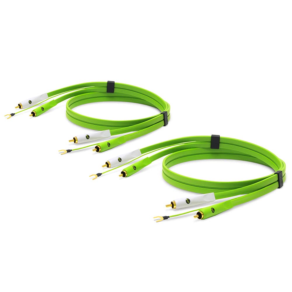 NEO+ by Oyaide d+ RCA Tocadiscos DUO (Clase B) Cable de audio duradero para DJ, músicos y productores, 2 x 1 metro, compatible con todos los dispositivos de entrada RCA