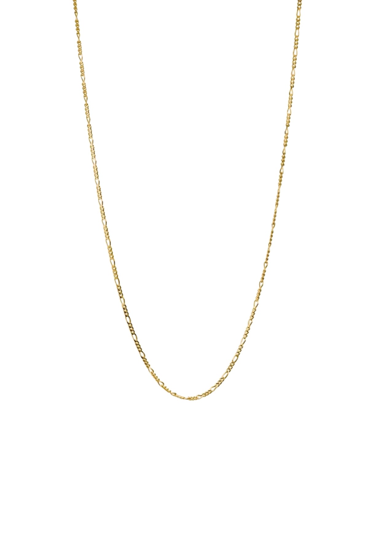 Thomas Sabo Cadena con colgante de diseño Fígaro, 40,00-45,00 cm, plata 925 reciclada, chapado en oro de 18 quilates, KE2329-413-39-L45V