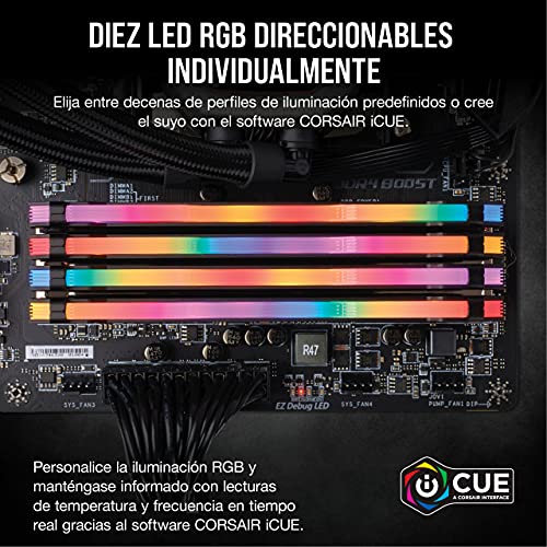 Corsair Vengeance RGB Pro 64GB (2x32GB) DDR4 4000 (PC4-32000) C18 - Memoria de Escritorio - Negro, CMW64GX4M2K4000C18